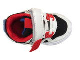 Bernie Kids Light Up LED Touch Strap Trainers White / Red