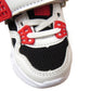 Bernie Kids Light Up LED Touch Strap Trainers White / Red