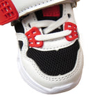 Bernie Kids Light Up LED Touch Strap Trainers White / Red