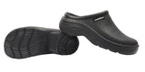 Ladies Comfort Slip On Garden Clogs Sandals Black