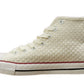 Zya Ladies High Top Canvas Lace Up Trainers Weave White