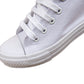Zya Ladies High Top Canvas Lace Up Trainers Plain White