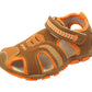 Blake Contrast Boys Sports Touch Strap Fashion Contrast Sandals Brown