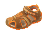 Blake Contrast Boys Sports Touch Strap Fashion Contrast Sandals Brown