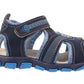 Blake Contrast Boys Sports Touch Strap Fashion Contrast Sandals Navy Blue