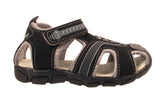 Blake Contrast Boys Sports Touch Strap Fashion Contrast Sandals Black Grey