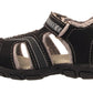 Blake Contrast Boys Sports Touch Strap Fashion Contrast Sandals Black Grey