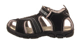 Blake Contrast Boys Sports Touch Strap Fashion Contrast Sandals Black Grey