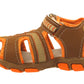 Blake Contrast Boys Sports Touch Strap Fashion Contrast Sandals Brown