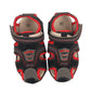 Blake Contrast Boys Sports Touch Strap Fashion Contrast Sandals Black Red