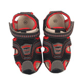 Blake Contrast Boys Sports Touch Strap Fashion Contrast Sandals Black Red