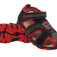 Blake Contrast Boys Sports Touch Strap Fashion Contrast Sandals Black Red