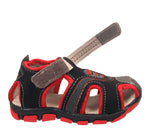 Blake Contrast Boys Sports Touch Strap Fashion Contrast Sandals Black Red