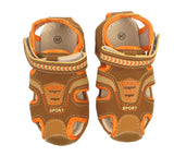 Blake Contrast Boys Sports Touch Strap Fashion Contrast Sandals Brown