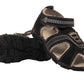 Blake Contrast Boys Sports Touch Strap Fashion Contrast Sandals Black Grey
