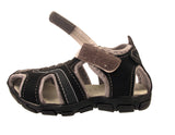 Blake Contrast Boys Sports Touch Strap Fashion Contrast Sandals Black Grey