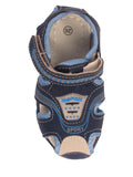 Blake Contrast Boys Sports Touch Strap Fashion Contrast Sandals Navy Blue