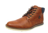 Bradly Mens High Top Chukka Boots Tan Brown