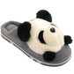 Panda Ladies 3d Novelty Fleece Lined Slippers Grey