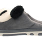 Panda Ladies 3d Novelty Fleece Lined Slippers Grey