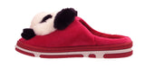 Panda Ladies 3d Novelty Fleece Lined Slippers fuchsia