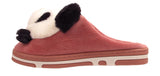 Panda Ladies 3d Novelty Fleece Lined Slippers Skin Red