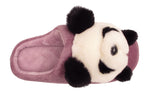 Panda Ladies 3d Novelty Fleece Lined Slippers Purple