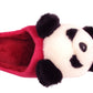 Panda Ladies 3d Novelty Fleece Lined Slippers fuchsia