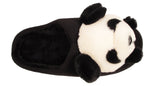 Panda Ladies 3d Novelty Fleece Lined Slippers Black