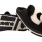 Panda Ladies 3d Novelty Fleece Lined Slippers Black