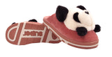 Panda Ladies 3d Novelty Fleece Lined Slippers Skin Red