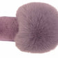 Benny Girls Open Toe Sliders Fur Sandals Slippers Lilac Purple