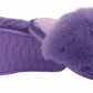 Benny Girls Open Toe Sliders Fur Sandals Slippers Purple