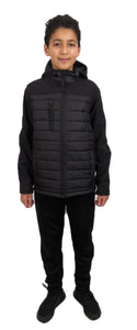 Milo Boys Puffer Fleece Lined Hooded Jackets Black