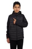 Milo Boys Puffer Fleece Lined Hooded Jackets Black