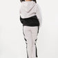 Phoebe Girls Contrast Panel Pull over Hooded Kids Full Tracksuit Dusky Pink