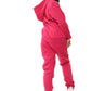 Amy Girls Plain Zip Up Hooded Kids Full Tracksuit Fuchsia