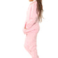 Amy Girls Plain Zip Up Hooded Kids Full Tracksuit Baby Pink