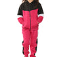 Athena Girls Contrast Zip Up  Hooded Kids Full Tracksuit Black-Fuchsia