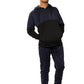 Usain Boys Pull Over Contrast Zip Hooded Tracksuit Navy