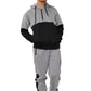 Usain Boys Pull Over Contrast Zip Hooded Tracksuit Steel