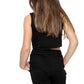 Marina Girls Zip Crop Top Summer Short Tracksuit Set Black
