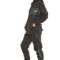 Boys DLX  Zip Contrast  Hooded Tracksuit Black
