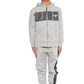 Boys DLX  Zip Contrast  Hooded Tracksuit Grey