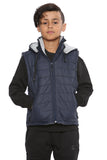 Raphael Unisex Kids Gilets Hooded Body Warmer Navy