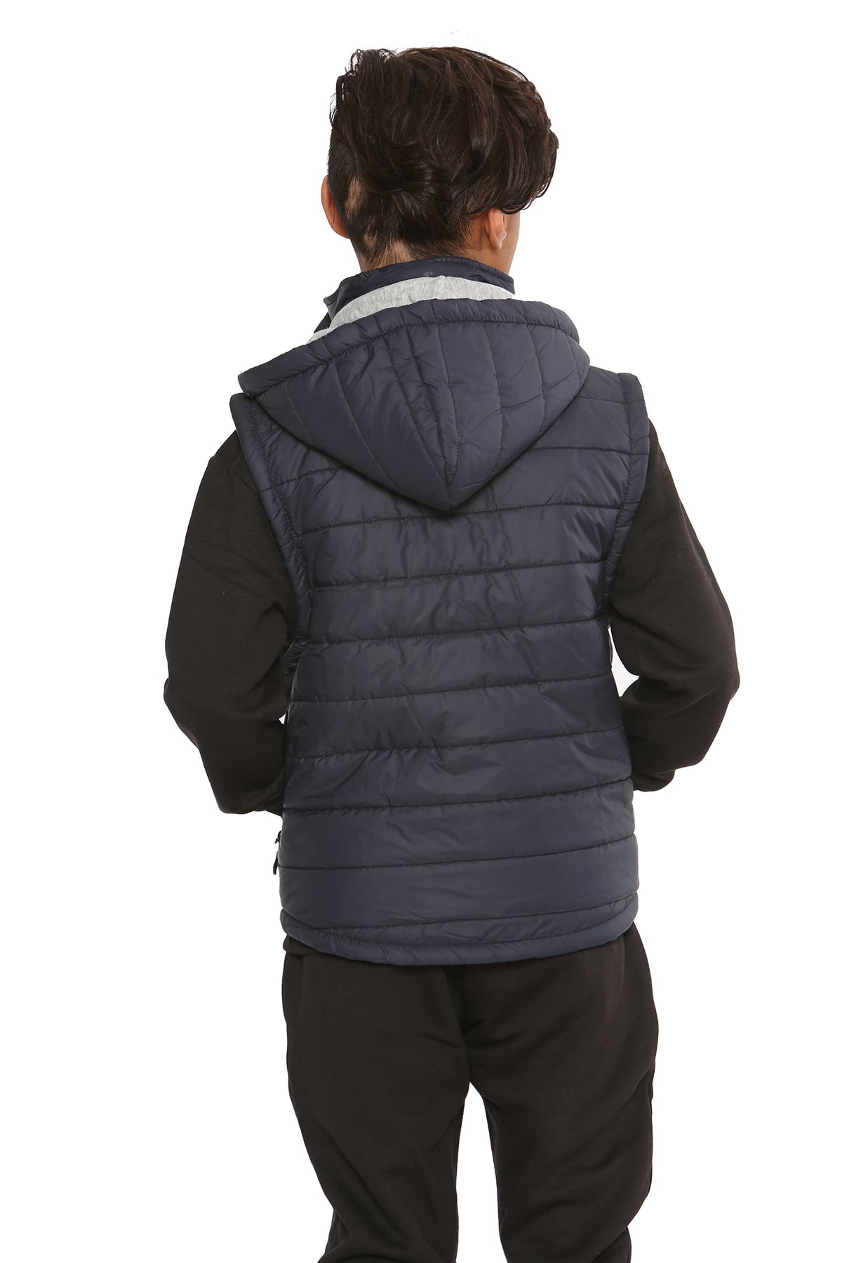 Raphael Unisex Kids Gilets Hooded Body Warmer Navy