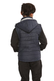 Raphael Unisex Kids Gilets Hooded Body Warmer Navy