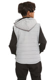 Raphael Unisex Kids Gilets Hooded Body Warmer Grey