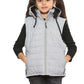Raphael Unisex Kids Gilets Hooded Body Warmer Grey
