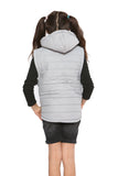 Raphael Unisex Kids Gilets Hooded Body Warmer Grey